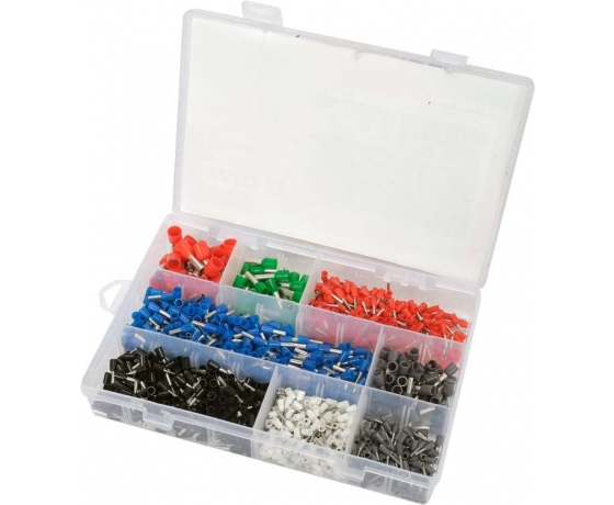 Фото 2 - Набір наконечників для кабеля з ізоляцією YATO, 1200 шт, в футлярі