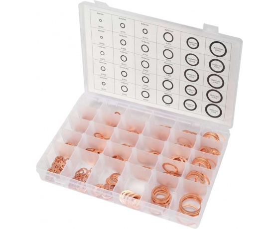 Фото 2 - Шайби мідні різних розмірівYATO, Ø= 4/8 - 30/36 мм, наб. 580 шт