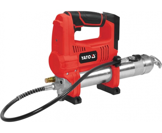 Фото 2 - Шприц мастильний YATO,600 см³,акумулятор.18В,62 MPa. з гунчким аплікатором- 76 см(БЕЗ АКУМУЛЯТОРА)