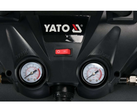 Фото 3 - Компресор акумуляторний YATO 36 В (2х18В), 800 Вт,тиск ≤ 8 Bar, под.повітря- 98 л/хв, ресивер- 6 л