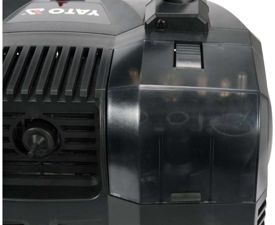 Фото 7 - Компресор акумуляторний YATO 36 В (2х18В), 800 Вт,тиск ≤ 8 Bar, под.повітря- 98 л/хв, ресивер- 6 л