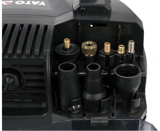 Фото 4 - Компресор акумуляторний,YATO 36В (2х18В),800Вт,тиск≤ 8Bar,под.повіт-98л/хв,ресив-6л(БЕЗ АКУМУЛЯТОРА)