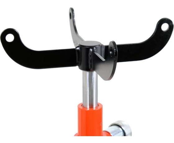 Фото 3 - Підіймач коробок передач авто, гідравлічний YATO; навантаж.- 500 кг, h= 1100- 1900 мм, на колесах