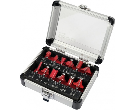 Фото 3 - Фрези по дереву YATO зі шпинделем Ø 6 мм, Ø= 6-32 мм, 12 шт