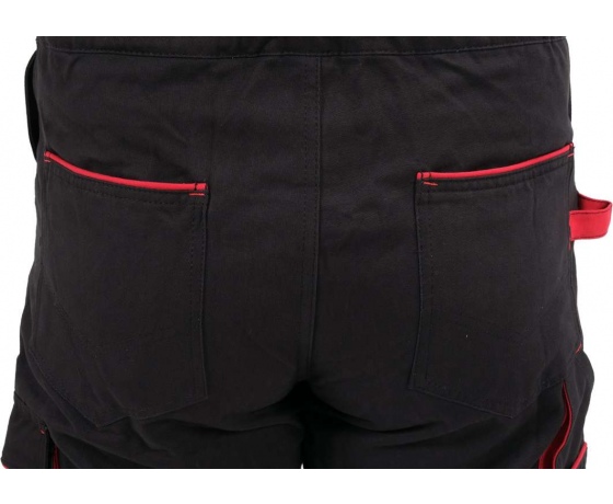 Фото 2 - Комбінезон робочий COMFY YATO розмір L/XL, чорно-червоний, 9 кишень, 100% бавовна