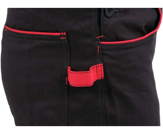 Фото 6 - Комбінезон робочий COMFY YATO розмір XL, чорно-червоний, 9 кишень, 100% бавовна