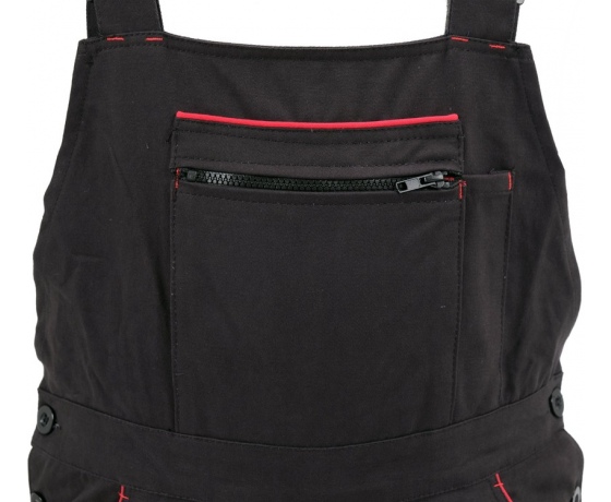 Фото 5 - Комбінезон робочий COMFY YATO розмір XXL, чорно-червоний, 9 кишень, 100% бавовна