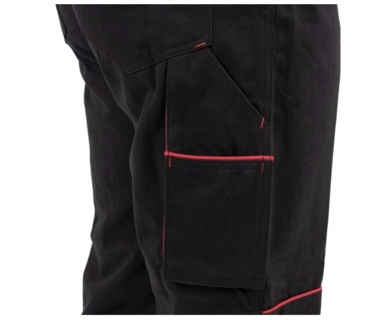 Фото 11 - Комбінезон робочий COMFY YATO розмір XXL, чорно-червоний, 9 кишень, 100% бавовна