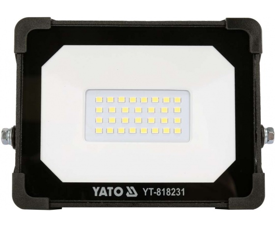 Фото 3 - Прожектор з SMD-діодним випромінювачем YATO: 20 Вт, 230 В, 1900 Лм, 30 діодів, 140x 124.5x 32 мм