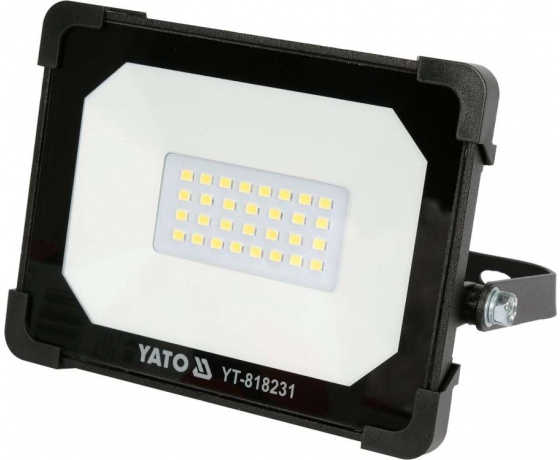 Фото 2 - Прожектор з SMD-діодним випромінювачем YATO: 20 Вт, 230 В, 1900 Лм, 30 діодів, 140x 124.5x 32 мм