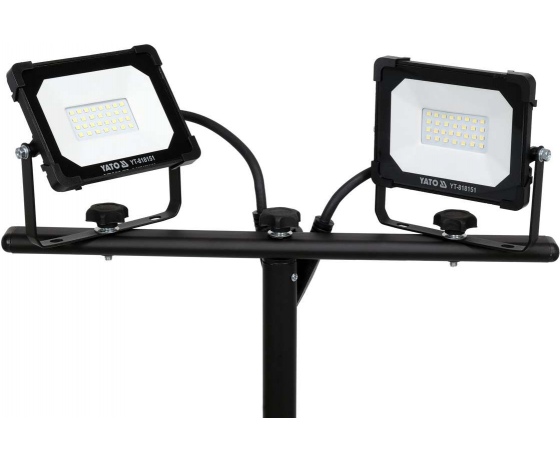 Фото 6 - Прожектори з SMD-діодним випромін. YATO: 2 x 20 Вт, 230 В, 2 x 1900 Lm, на штативі h= 0.6-1.22 м