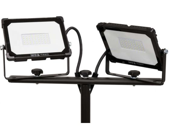 Фото 4 - Прожектори з SMD-діодним випромін. YATO: 2 x 30 Вт, 230 В, 2 x 2850 Lm, на штативі h= 0.6-1.22 м