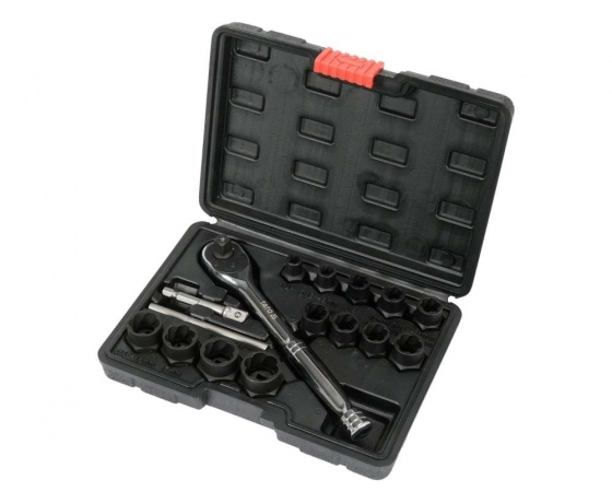 Фото 2 - Набір екстракторів для зломаних болтів YATO; М10- М19, 16 елем.