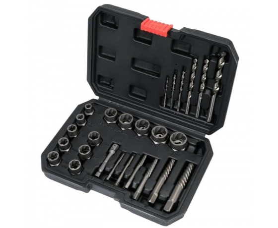 Фото 3 - Набір екстракторів шпильок і зломаних гвинтів універсальний YATO; 26 елем.