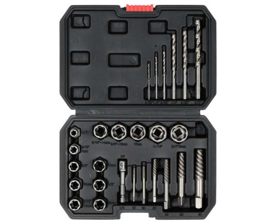 Фото 4 - Набір екстракторів шпильок і зломаних гвинтів універсальний YATO; 26 елем.