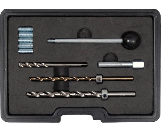 Фото 4 - Набір засобів для ремонту різьби форсунок YATO, 10 елем.