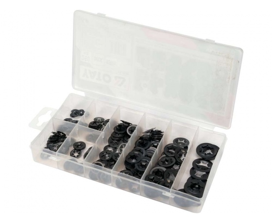 Фото 3 - Шайби фіксувальні сталеві YATO: М3- М12, 260 шт