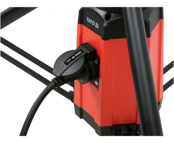 Фото 6 - Світильник з розклад штативом YATO від електромережі 230В, 50 Вт, 3800 Lm, 360° 77х74х107 см каб 1,5