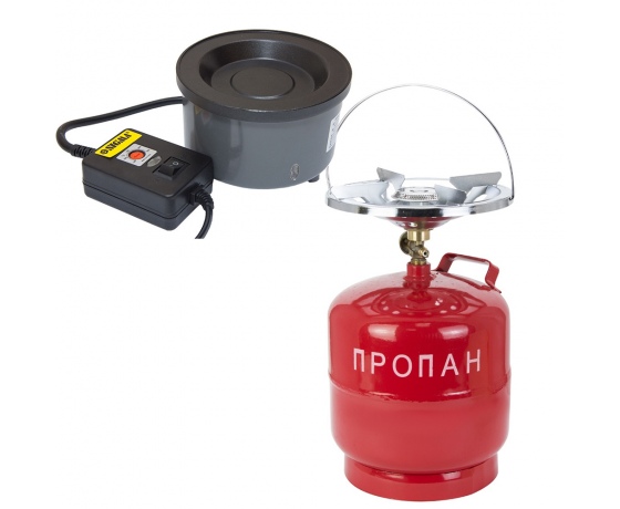 Фото 2 - Набор комплект газовый кемпинг 8л + Ванночка термоклеевая с тефлоновым покрытием 150Вт SIGMA (29032212)