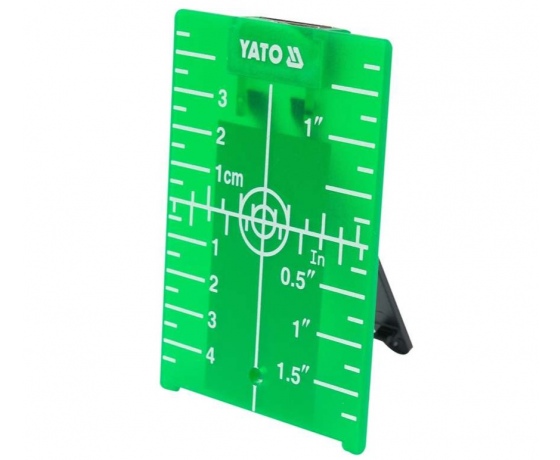 Фото 4 - Пластина прицільна для нівеліра з лазерним зеленим променем YATO 105х 75х 3,2 мм