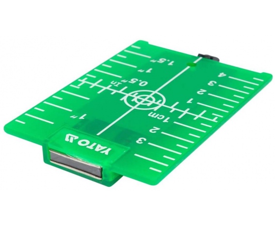 Фото 5 - Пластина прицільна для нівеліра з лазерним зеленим променем YATO 105х 75х 3,2 мм