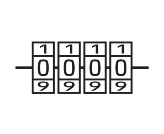 Фото 5 - Замок навісний з кодовим замиканням VOREL: латунний корпус- 40х 11,8х39,5 мм, стал дуга- 30х25х 5 мм