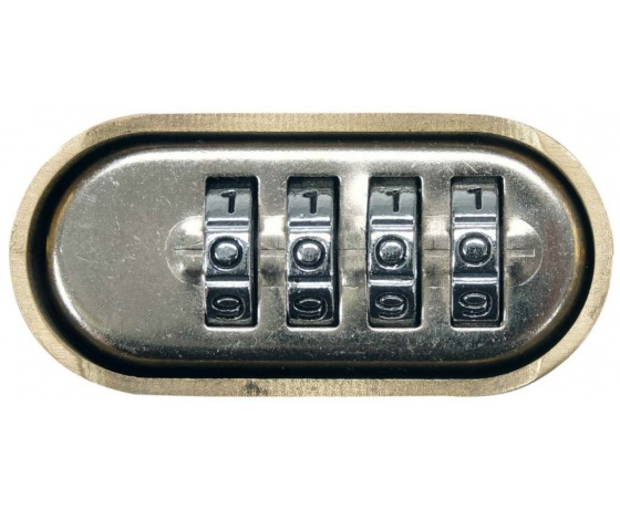 Фото 5 - Замок навісний з кодовим замиканням VOREL: латунний корпус- 52х 40 х25 мм, сталева дуга- 56х25х 8 мм