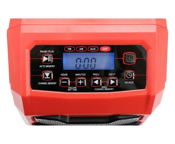 Фото 6 - Радіо від електромережі- 230 В і акумулятора Li-Ion 18 V YATO гучномовець- 3 Вт, частоти FM, AM, Blu