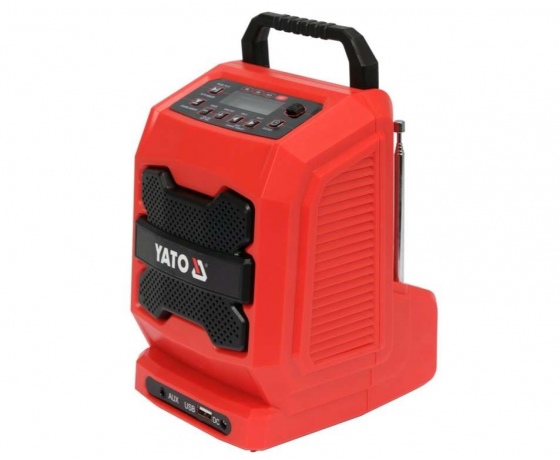 Фото 2 - Радіо від електромережі- 230 В і акумулятора Li-Ion 18 V YATO гучномовець- 3 Вт, частоти FM, AM, Blu