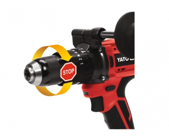 Фото 7 - Шуруповерт-дриль безщітков.  YATO: 18 В, крутн.мом.- 75 Нм, патр Ø=1.5-13 мм(БЕЗ АКУМУЛЯТОРА)