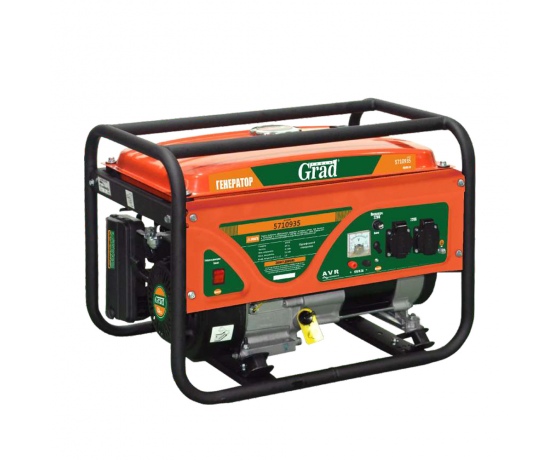 Фото 2 - Генератор 3.0/3.3кВт 4-х тактный ручной запуск GRAD (5710935)