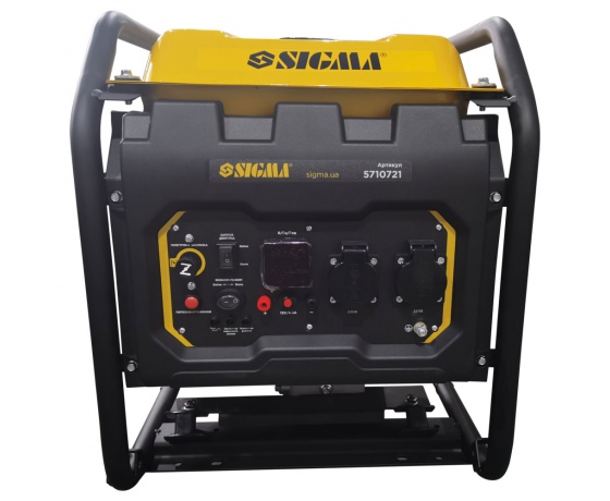 Фото 4 - Генератор инверторный бензиновый 2.2/2.5кВт 12л 4-х тактный ручной запуск SIGMA (5710721)