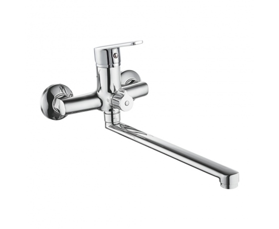 Фото 2 - Смеситель s37 Ø35 для ванны излив прямой 350мм дивертор встроенный картриджный AQUATICA (9737220)