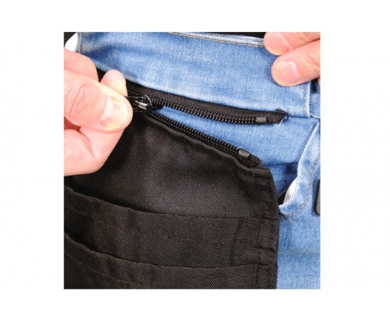 Фото 13 - Штани робочі джинс стрейч YATO розмір S/ 74-82 см, ріст- 164-172 см, голубі, 17 кишень, 71% бав, 25