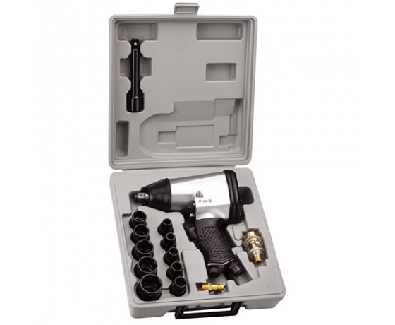 Фото 2 - Гайковерт пневматический с набором пневмоинструмента 1/2 (max 350Н/м;7000об/мин;9-11,13,14,17,19,22,24,27) 17ед. AIRKRAFT AT-5004SG