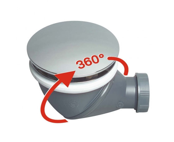 Фото 3 - Сифон для душевого поддона James Ø90мм с адаптером Ø40/50мм WIRQUIN (9544400)