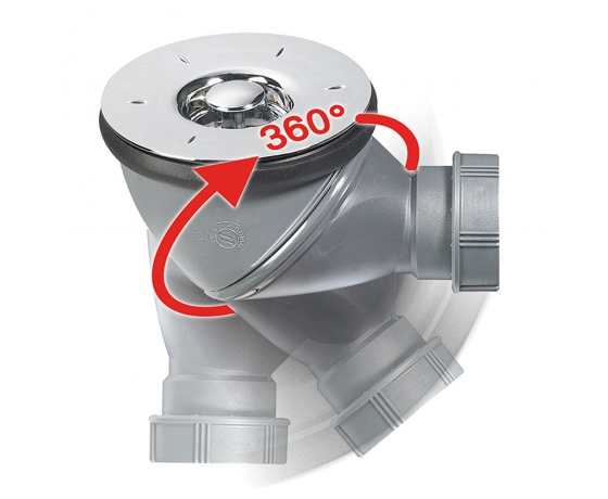 Фото 3 - Сифон для душевого поддона James Ø90мм WIRQUIN (9544401)