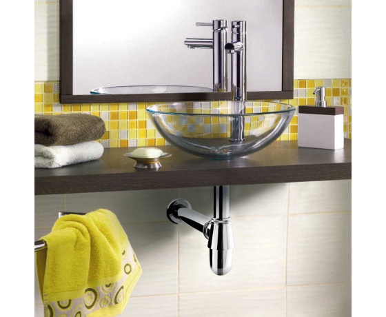 Фото 3 - Сифон для раковины латунный с пробкой на цепочке 1¼