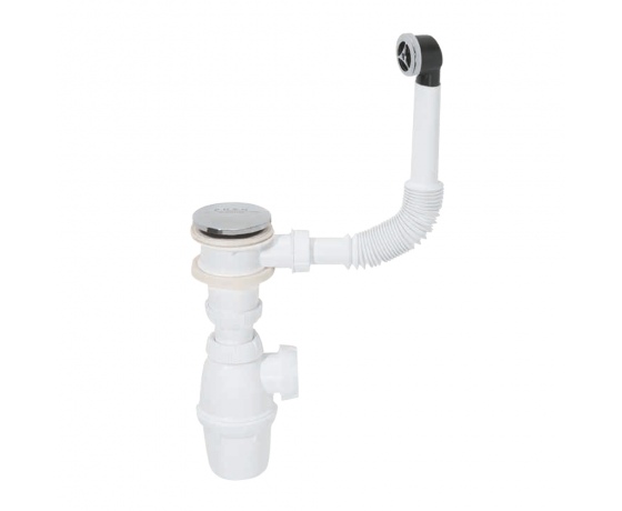 Фото 2 - Сифон для раковины с донным клапаном Click-Clack и переливом 1¼