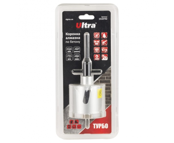 Фото 8 - Коронка алмазная по бетону Ø68мм + хвостовик 110мм М16 SDS-plus ULTRA (1510742)