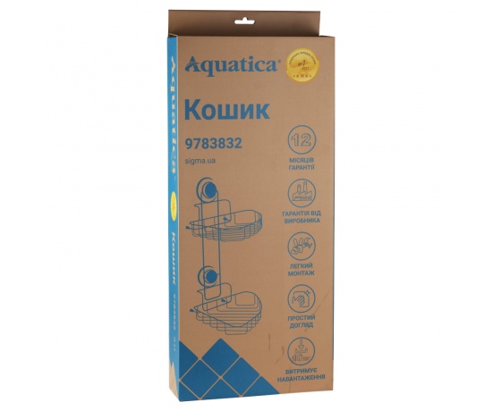 Фото 6 - Корзина на вакуумных присосках двойная s38 212×252×373мм AQUATICA (9783832)