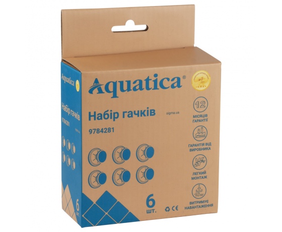 Фото 8 - Крючки на вакуумных присосках s42 Ø40×40мм цветные (6шт) AQUATICA (9784281)