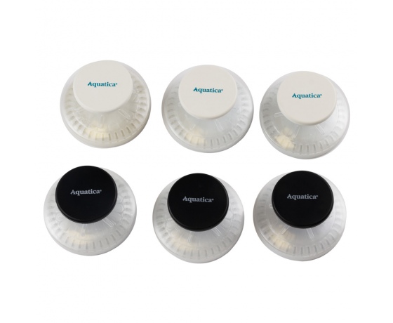 Фото 3 - Крючки на вакуумных присосках s42 Ø40×40мм черный/белый (6шт) AQUATICA (9784282)