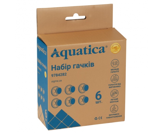 Фото 8 - Крючки на вакуумных присосках s42 Ø40×40мм черный/белый (6шт) AQUATICA (9784282)