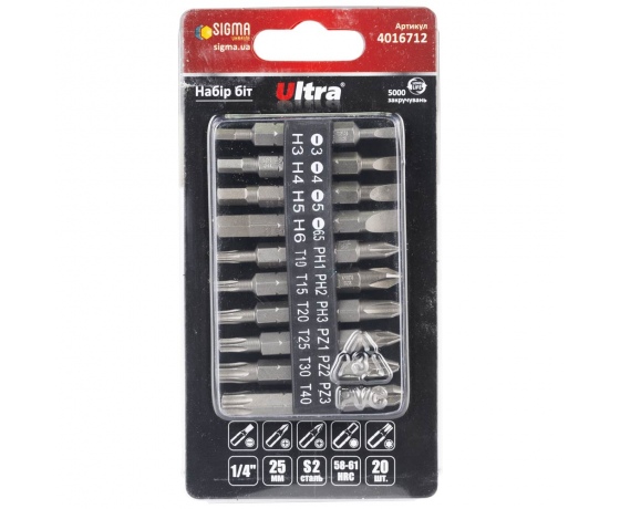 Фото 2 - Набор бит 25мм ¼