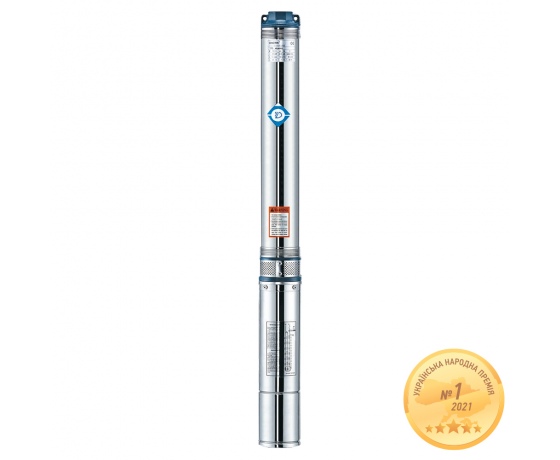 Фото 2 - Насос центробежный 1.3кВт H 77(49)м Q 140(100)л/мин Ø102мм mid AQUATICA 4QJD7-11-1.3 (778164)