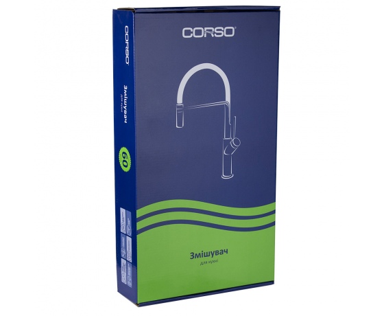 Фото 8 - Смеситель GARDA Ø35 для кухни Г-излив на гайке CORSO 9605103 (BC-4B221W)