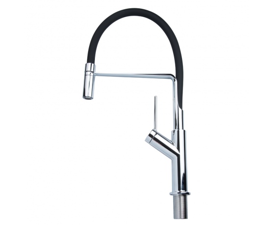 Фото 5 - Смеситель ADDA Ø25 для кухни излив силиконовый черный на гайке CORSO 9635110 (EB-4B520C)