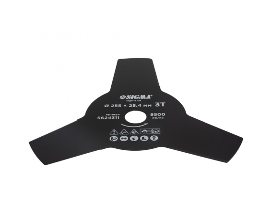 Фото 4 - Нож для триммера Ø255×25.4мм 3Т SIGMA (5624311)