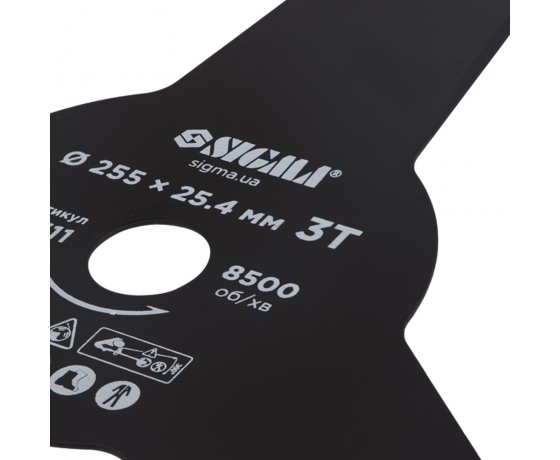 Фото 5 - Нож для триммера Ø255×25.4мм 3Т SIGMA (5624311)